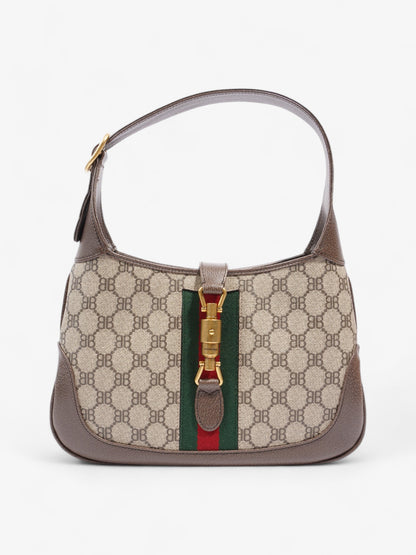 Gucci x Balenciaga Hacker Project Jackie 1961 Beige / Brown Coated Canvas