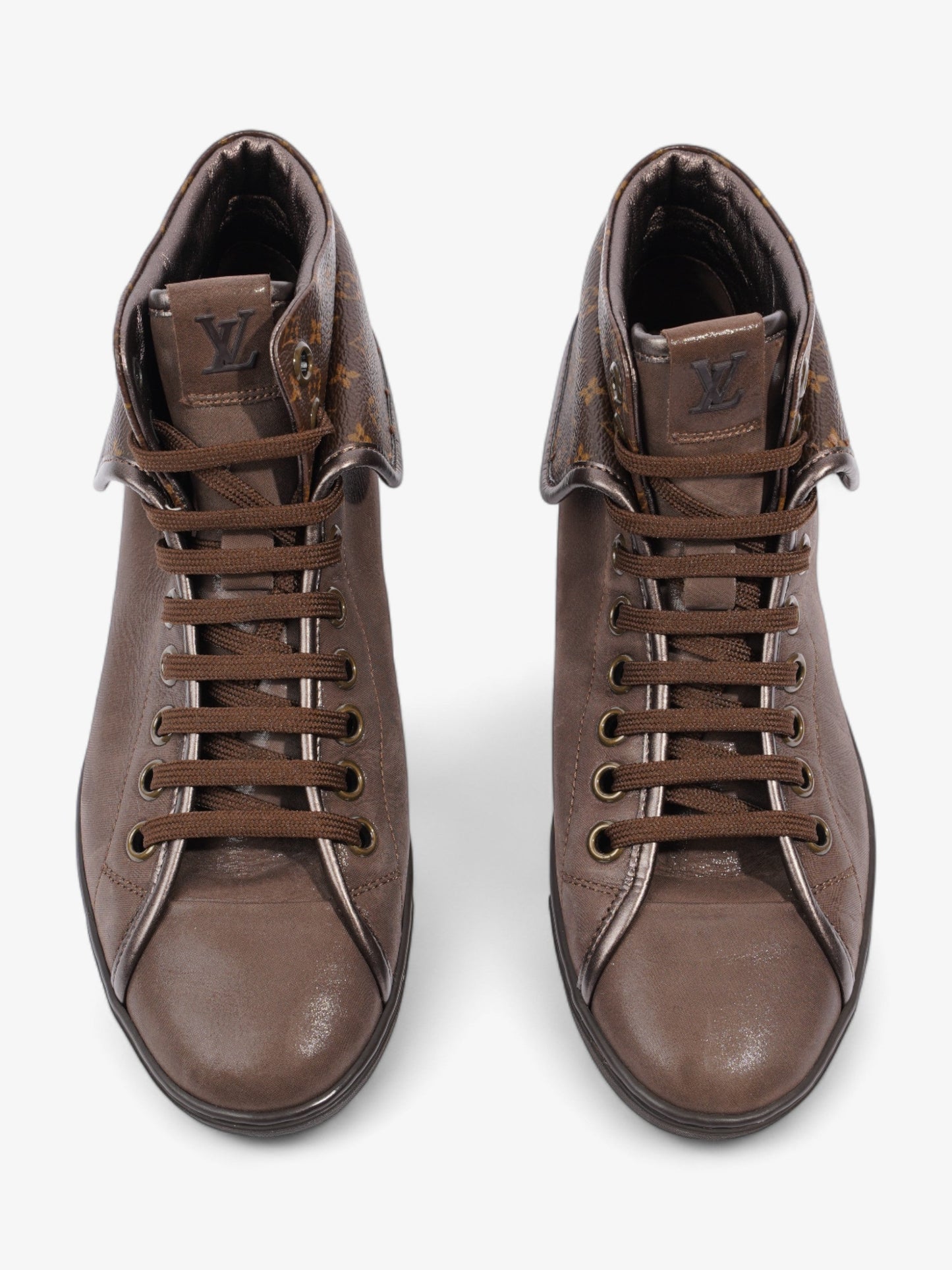 Louis Vuitton Brea Fold Over High-tops  Brown / Brown Monogram Canvas EU 37.5 UK 4.5