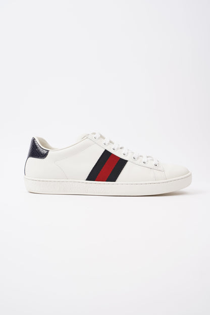 Gucci Ace Sneakers White  / Navy / Red Leather EU 39 UK 6