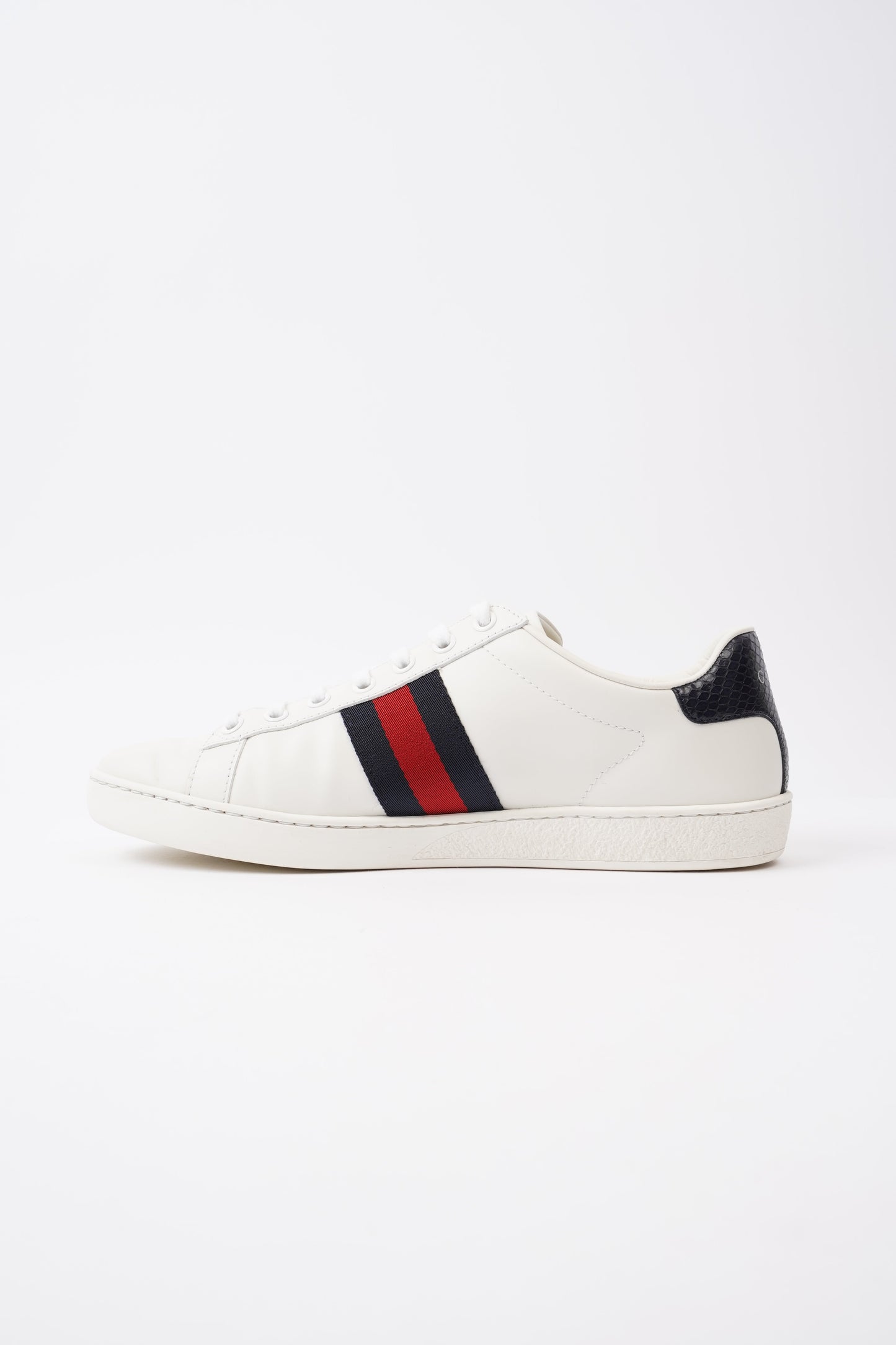 Gucci Ace Sneakers White  / Navy / Red Leather EU 39 UK 6