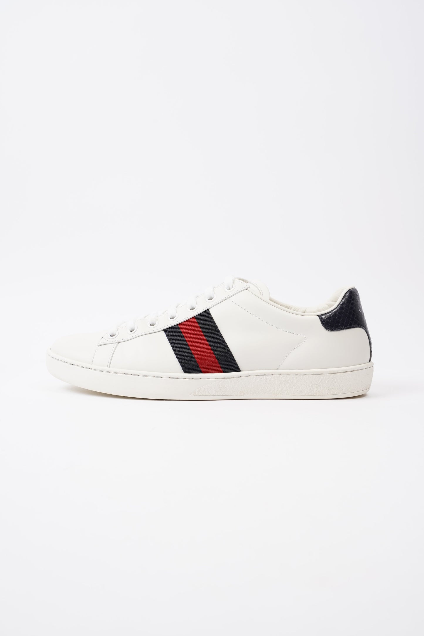 Gucci Ace Sneakers White  / Navy / Red Leather EU 39 UK 6