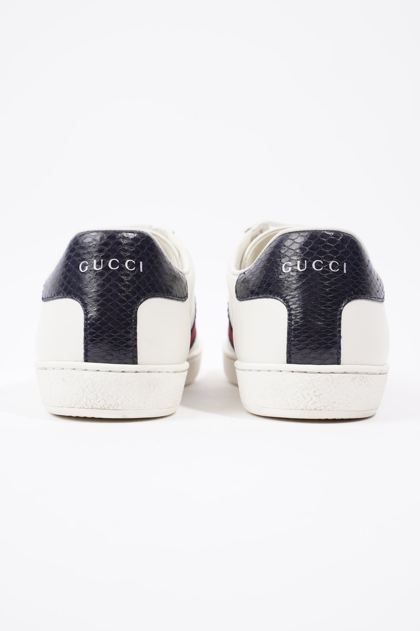 Gucci Ace Sneakers White  / Navy / Red Leather EU 39 UK 6