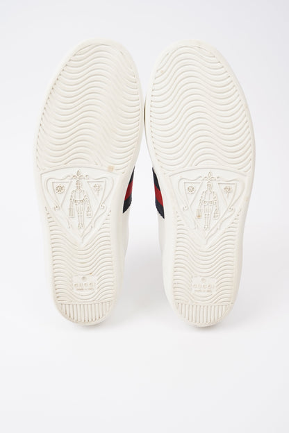 Gucci Ace Sneakers White  / Navy / Red Leather EU 39 UK 6