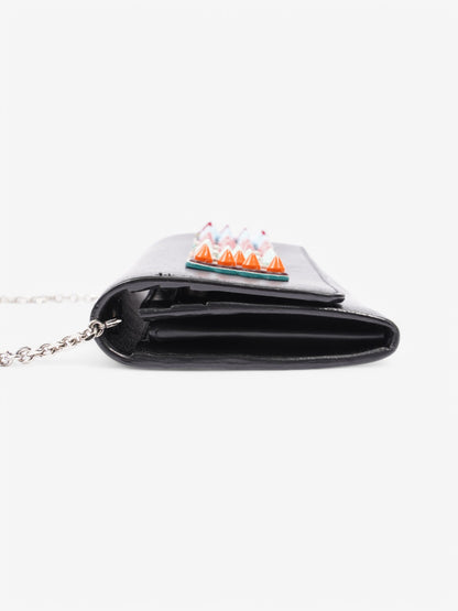 Fendi Wallet On Chain Black / Multicolour Leather
