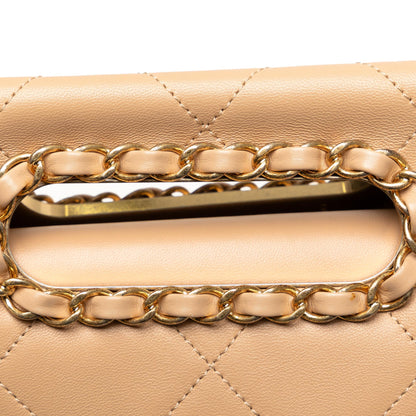 Chanel A Real Catch Lambskin Satchel (SHG-mZDJD0)