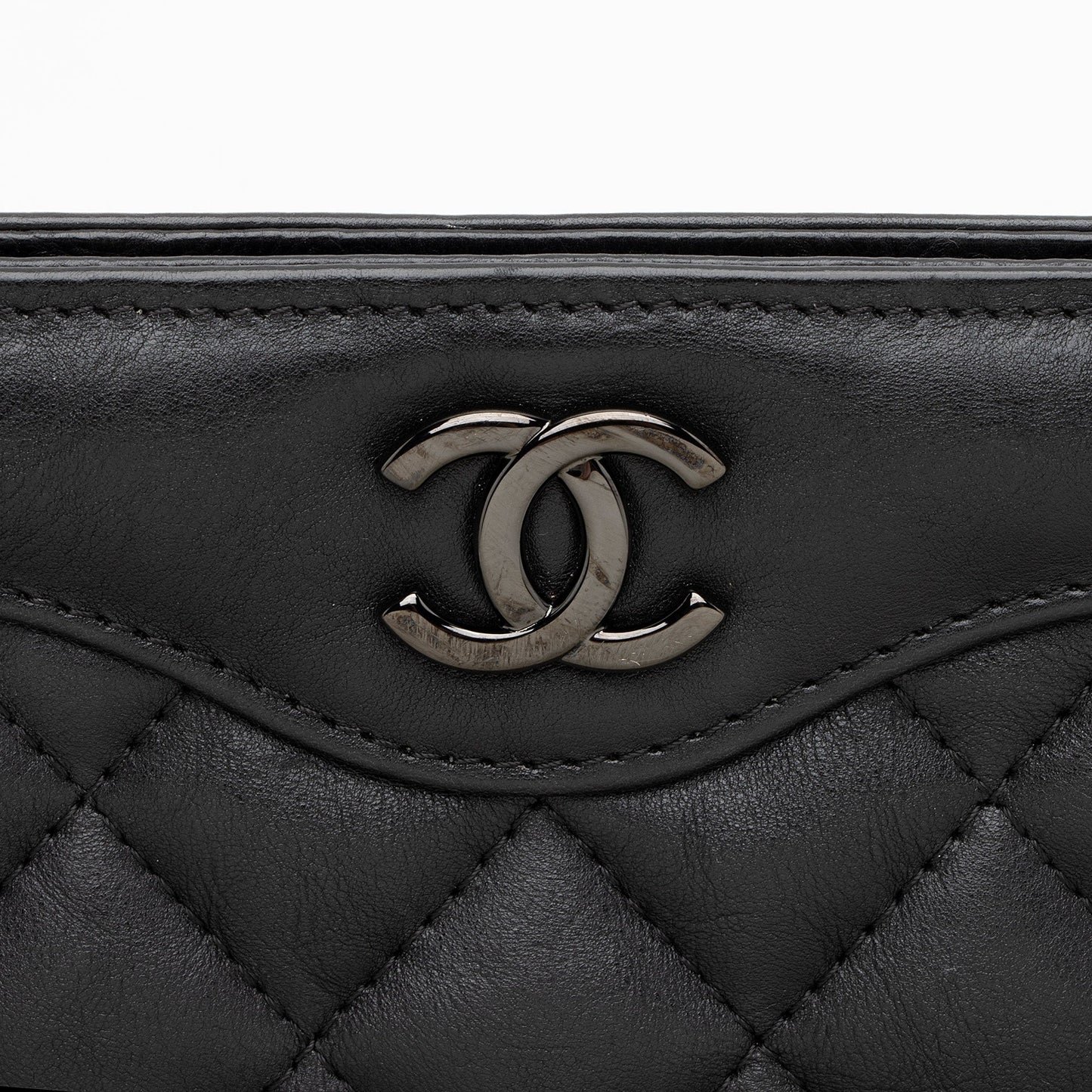 Chanel Aged Calfskin CC Frame Clutch