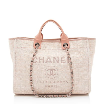 Chanel Boucle Lurex Deauville Medium Tote