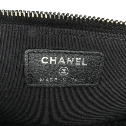 Chanel Bull Leather Studded Zip Wallet