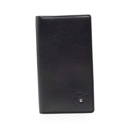 Chanel CC Calfskin Camellia Long Wallet