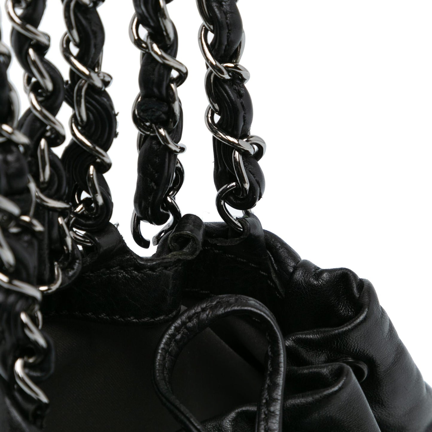 Chanel CC Calfskin Dual Twin Chain Handbag