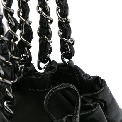 Chanel CC Calfskin Dual Twin Chain Handbag