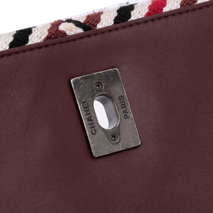 Chanel CC Canvas Stripe Flap