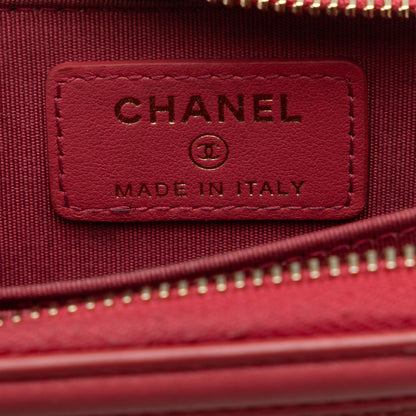 Chanel CC Caviar Filigree Zip Around Small Wallet (SHG-RL0vgx)