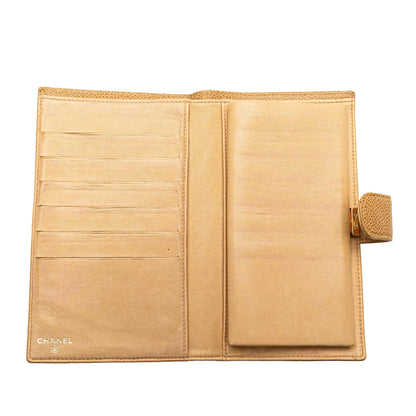 Chanel CC Caviar Leather Long Wallet (SHG-mY85SQ)