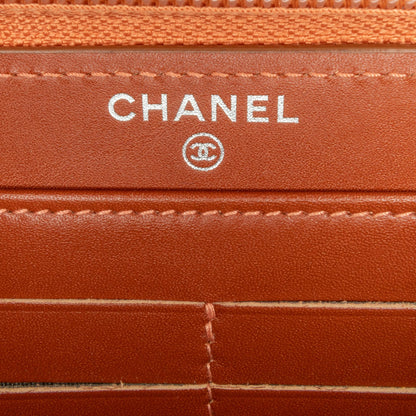 Chanel CC Caviar Leather Zip Around Long Wallet (SHG-M5pi7x)