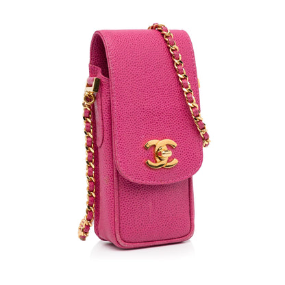 Chanel CC Caviar Phone Crossbody Bag (SHG-6lnu66)