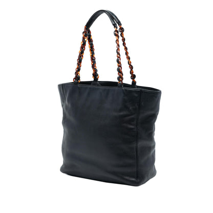 Chanel CC Caviar Tortoise Chain Tote