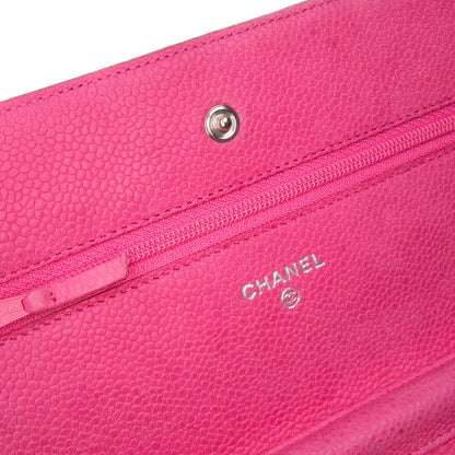 Chanel CC Caviar Wallet on Chain
