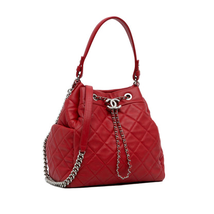 Chanel CC Chain Drawstring Bucket Bag (SHG-Mzot2m)
