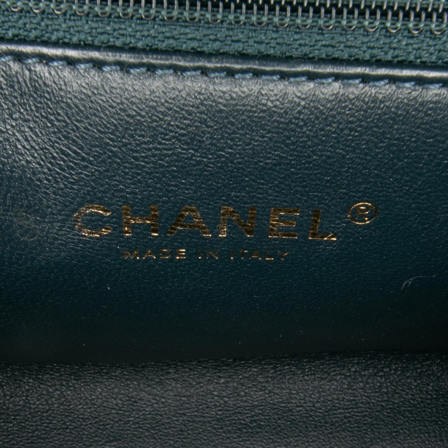 Chanel CC Chevron Calfskin Medal Flap