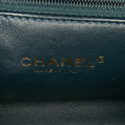 Chanel CC Chevron Calfskin Medal Flap