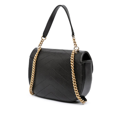 Chanel CC Chevron Calfskin Round Flap Satchel