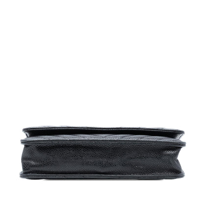 Chanel CC Chevron Caviar Wallet On Chain