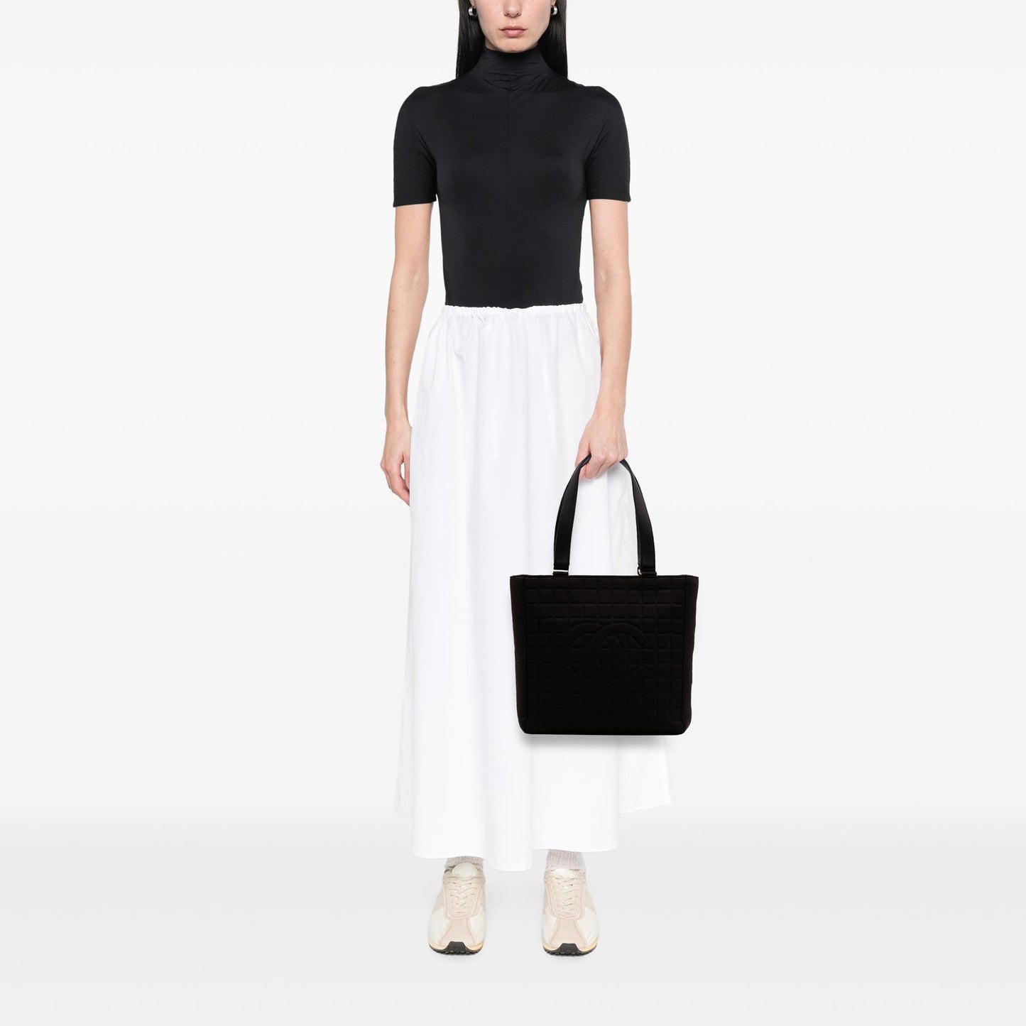 Chanel CC Chocolate Bar Jersey Tote