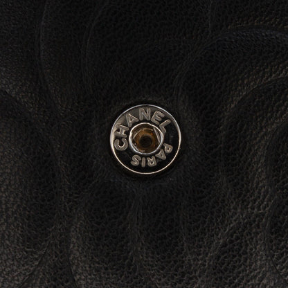 Chanel CC Embossed Lambskin Camellia Wallet On Chain