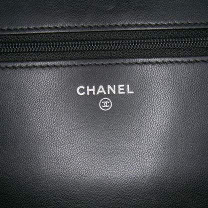 Chanel CC Embossed Lambskin Wallet on Chain