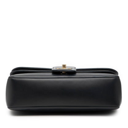 Chanel CC Horizontal Quilted Lambskin Double Flap