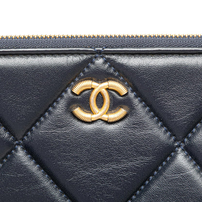 Chanel CC Large Quilted Lambskin O Case Clutch