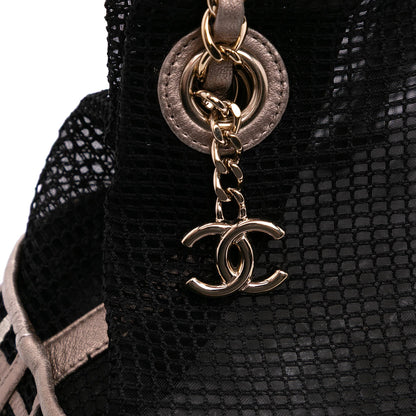Chanel CC Mesh and Metallic Calfskin Bucket Bag