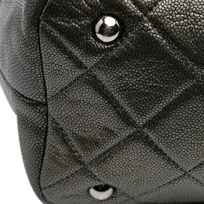 Chanel CC Metallic Caviar Soft Tote