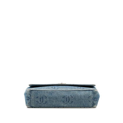 Chanel CC Printed Denim Single Flap