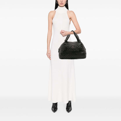 Chanel CC Quilted Aged Calfskin Coco Rider Bowling Bag