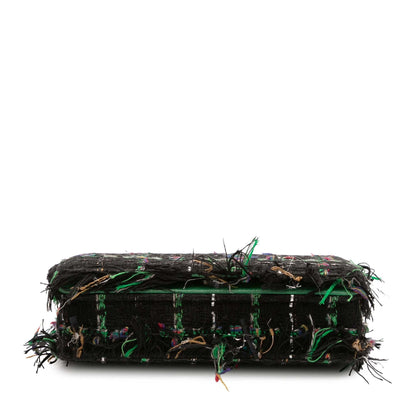 Chanel CC Quilted Boucle Tweed Robot Charm Wallet On Chain