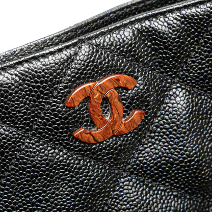 Chanel CC Quilted Caviar Tortoise Chain Tote