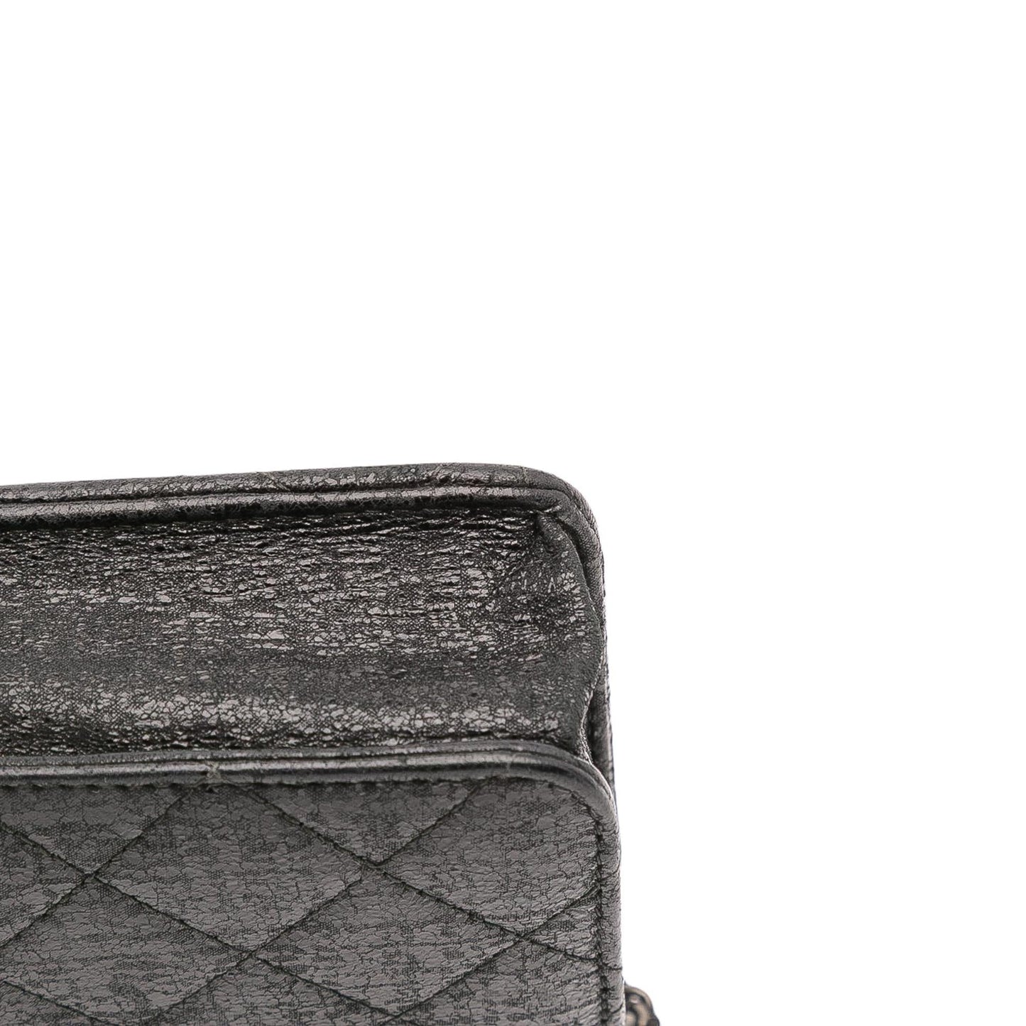 Chanel CC Quilted Crinkled Calfskin Wallet On Chain