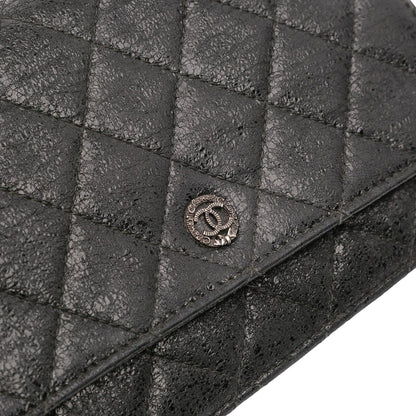Chanel CC Quilted Crinkled Calfskin Wallet On Chain