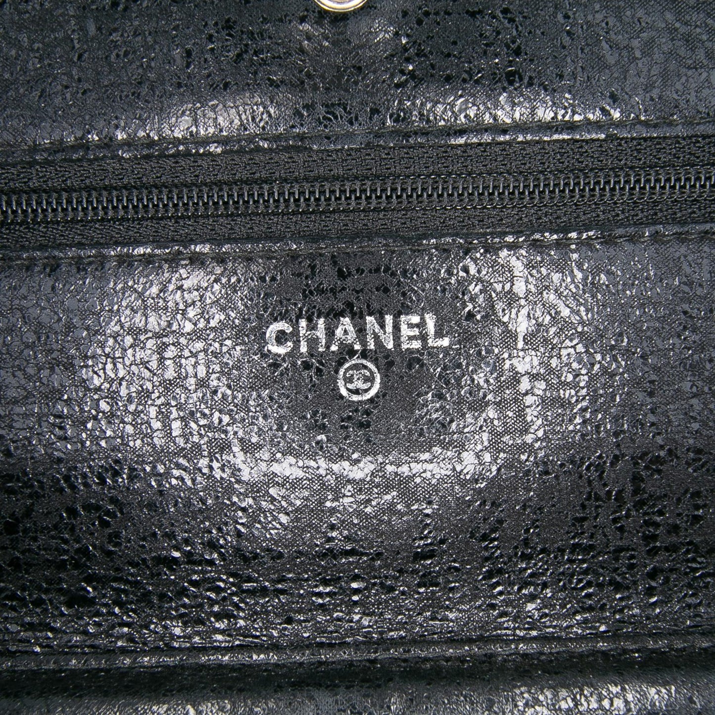 Chanel CC Quilted Crinkled Calfskin Wallet On Chain