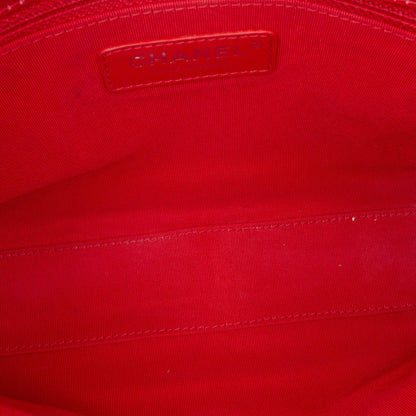 Chanel CC Quilted Crumpled Calfskin and Grosgrain Flap