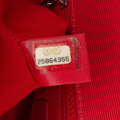 Chanel CC Quilted Crumpled Calfskin and Grosgrain Flap