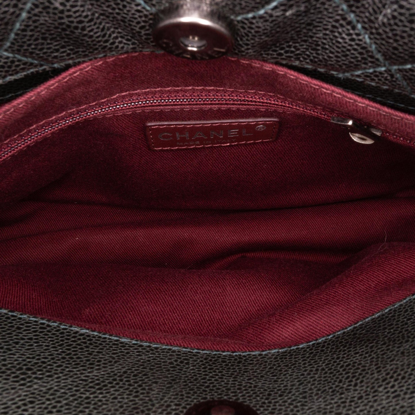 Chanel CC Quilted Crumpled Caviar Crave Tote