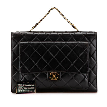 Chanel CC Quilted Lambskin Double Sided Flap