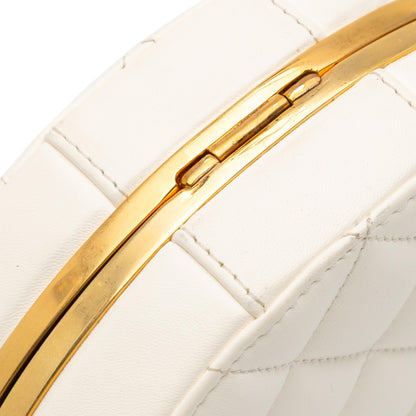 Chanel CC Quilted Lambskin Frame Vanity Case
