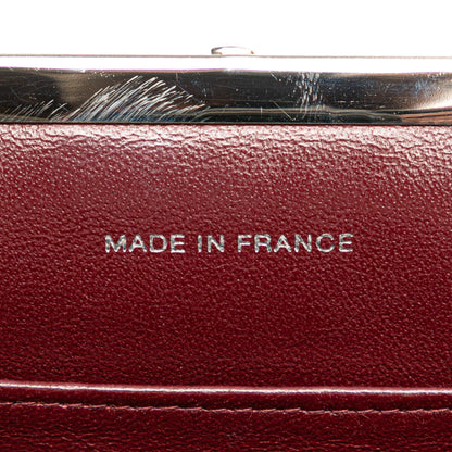 Chanel CC Quilted Lambskin Kiss Lock Frame Top Handle Bag