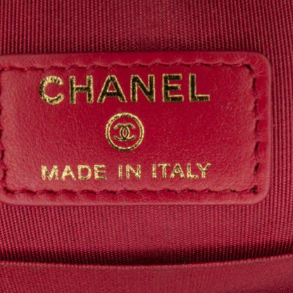 Chanel CC Quilted Lambskin Round Chain Around Clutch With Chain (SHG-BsgawS)