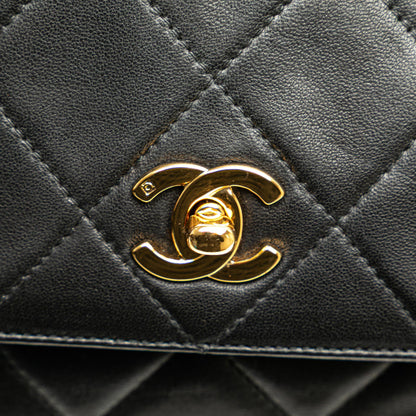 Chanel CC Quilted Lambskin Tassel Crossbody