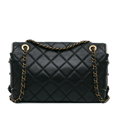 Chanel CC Quilted Lambskin Tassel and Border Embellished Flap